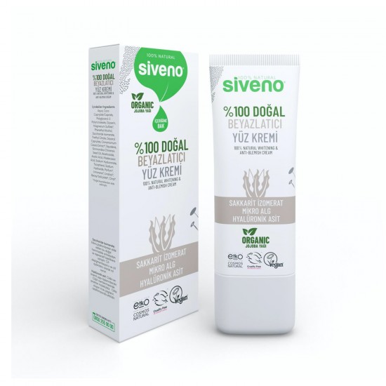 %100 Doğal Beyazlatıcı Yüz Kremi 30ml